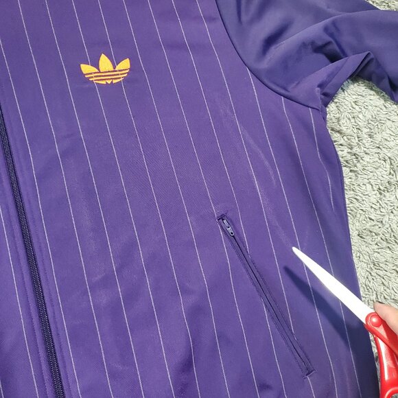RARE Adidas Classic Firebird Purple Orange Zip Track Suit Athletic Jacket - 3XL - Picture 9 of 9